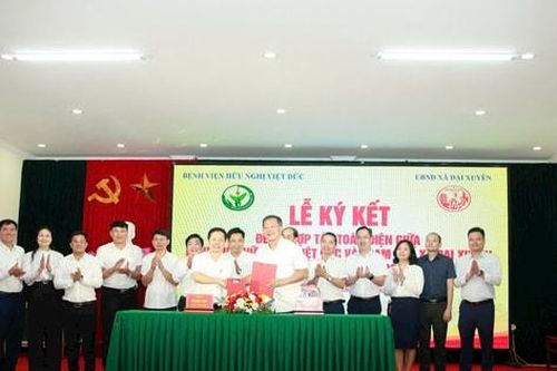 Xã Đại Xuyên ký kết hợp tác toàn diện với Bệnh viện Hữu nghị Việt Đức
