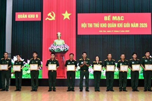 Quân khu 9: Bế mạc Hội thi Thủ kho Quân khí giỏi năm 2026