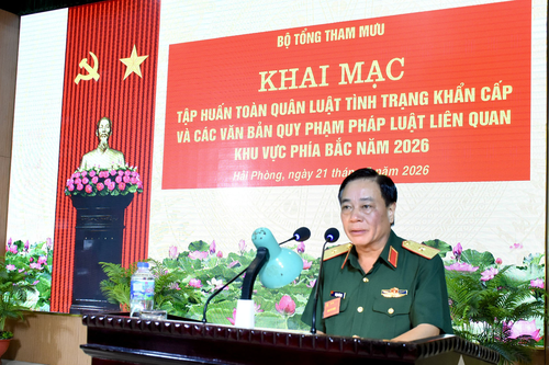 Bộ Tổng Tham mưu khai mạc tập huấn về Luật Tình trạng khẩn cấp