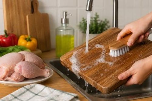 Sai lầm nhiều người mắc khi dùng thớt gỗ chặt thịt gà