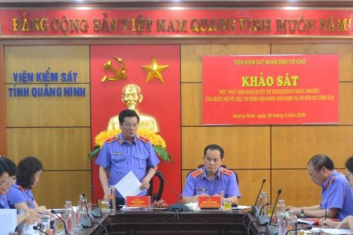 VKSND tối cao khảo sát việc thực hiện Nghị quyết 205 tại Quảng Ninh