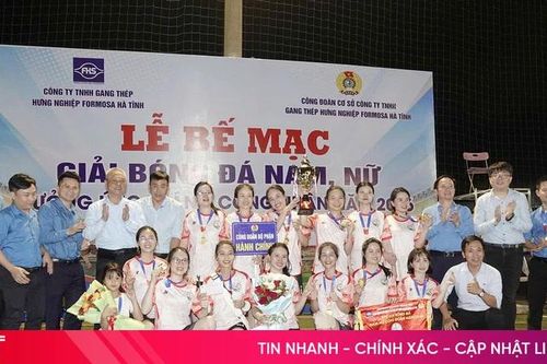 250 công nhân tham gia giải bóng đá nam - nữ Formosa Hà Tĩnh