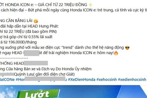Honda ICON e: giảm giá mạnh, giá thực tế tại đại lý chỉ từ 13,5 triệu đồng