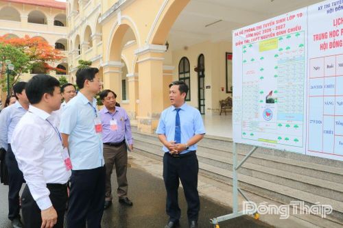 Đồng Tháp: Kiểm tra công tác chuẩn bị Kỳ thi tuyển sinh lớp 10 và Kỳ thi tốt nghiệp THPT