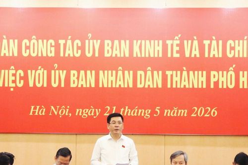 Phó Chủ tịch Quốc hội Nguyễn Hồng Diên làm việc với UBND thành phố Hà Nội