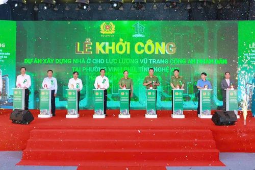 Khởi công Dự án xây dựng nhà ở cho lực lượng vũ trang Công an nhân dân tại Nghệ An