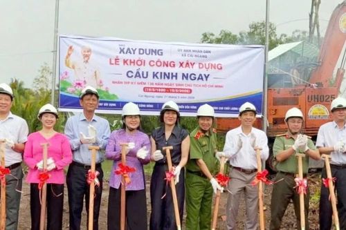 Hội Cựu Công an nhân dân Việt Nam kết nối, khởi công xây dựng cầu Kinh Ngay tại Vĩnh Long