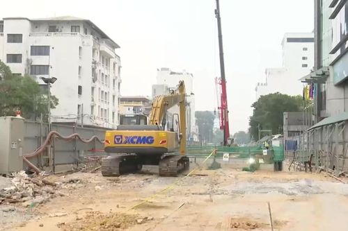 Phân luồng giao thông phục vụ thi công ga ngầm S12