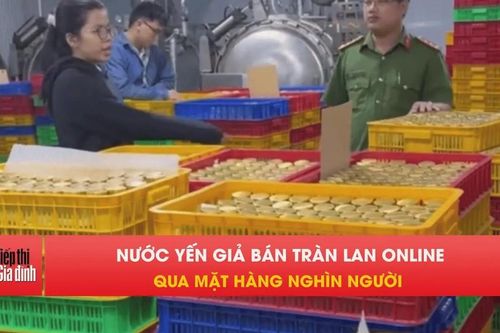 Phá tan ổ sản xuất nước yến giả bán online cực lớn tại Tây Ninh