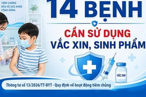 14 bệnh cần sử dụng vắc xin, sinh phẩm