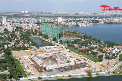 Nhà hát Opera Hà Nội, bên Hồ Tây dần lộ diện sau 7 tháng thi công