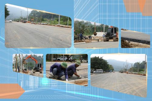 Đội nắng thi công đường trăm tỉ kết nối di tích Tân Trào