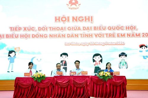 Hơn 150 thiếu nhi tiêu biểu đối thoại với đại biểu Quốc hội, HĐND tỉnh Lai Châu