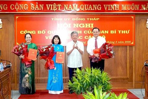 Đồng Tháp: Công bố quyết định của Ban Bí thư về công tác cán bộ