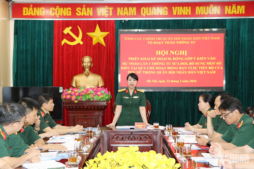 Triển khai xây dựng Thông tư sửa đổi, bổ sung Quy chế hoạt động của Ban Vì sự tiến bộ của phụ nữ trong Quân đội
