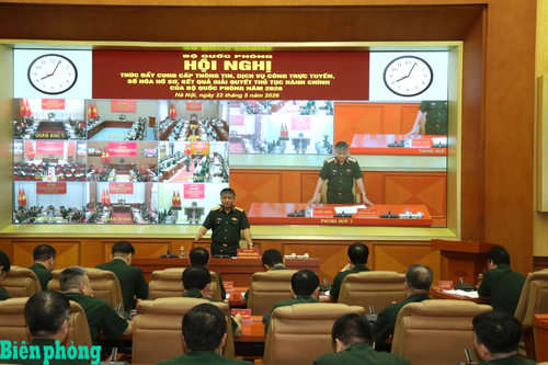 Hội nghị thúc đẩy cung cấp thông tin, dịch vụ công trực tuyến, số hóa hồ sơ, kết quả giải quyết thủ tục hành chính của Bộ Quốc phòng năm 2026