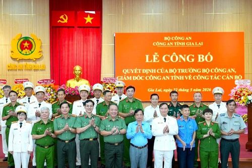 Công bố quyết định của Bộ trưởng Bộ Công an về công tác cán bộ tại Gia Lai