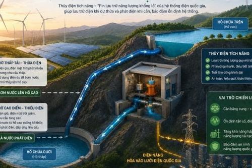 Bài 3: Càng phát triển điện gió, điện mặt trời, càng cần thủy điện tích năng