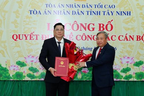 Bổ nhiệm chánh án Tòa án nhân dân tỉnh Tây Ninh