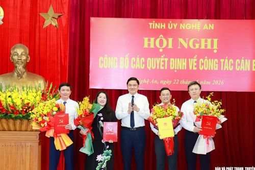 Nghệ An điều động nhiều lãnh đạo cấp tỉnh giữ chức Bí thư Đảng ủy cấp xã