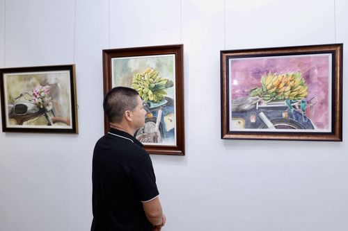 Phù sa và ký ức làng quê Nam Bộ qua tranh màu nước