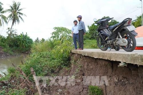 Cà Mau gia tăng sạt lở, sụp lún khi bước vào mùa mưa