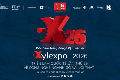 Xylexpo 2026: Điểm hẹn công nghệ gỗ và nội thất toàn cầu trở lại vào tháng 6 tới tại Ý