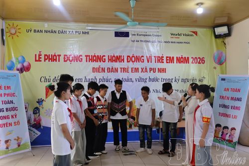 Phát động Tháng hành động vì trẻ em năm 2026 tại xã Pu Nhi