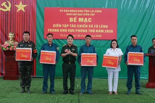 Bế mạc diễn tập tác chiến xã Tả Lèng trong khu vực phòng thủ