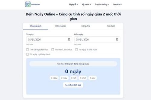 Làm thế nào để tính số ngày giữa 2 mốc thời gian?