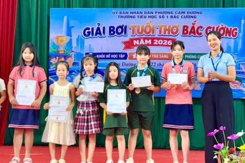 Sôi nổi Giải Bơi tuổi thơ Bắc Cường năm 2026