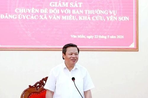 Giám sát chuyên đề đối với Ban Thường vụ Đảng ủy các xã Văn Miếu, Khả Cửu, Yên Sơn