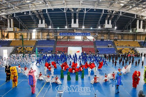 Tổng duyệt chương trình khai mạc Giải thể thao học sinh phổ thông tỉnh Cà Mau năm 2026