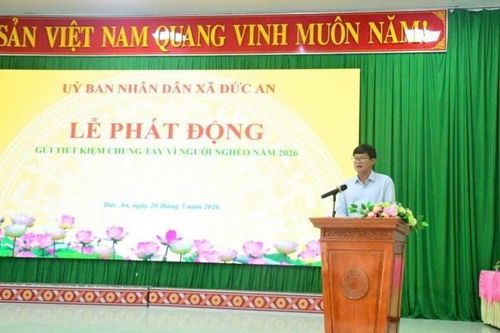 Xã Đức An phát động Chương trình 'Gửi tiết kiệm chung tay vì người nghèo' năm 2026