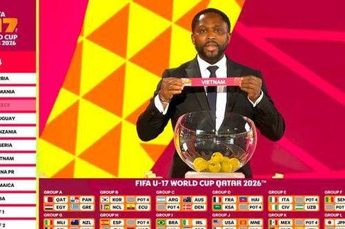 Bốc thăm FIFA U17 World Cup 2026: Việt Nam cùng bảng Mali, Bỉ và New Zealand
