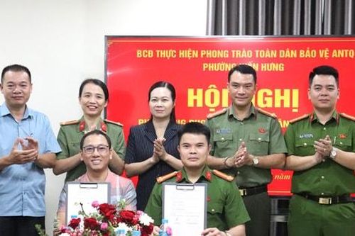 Công an phường Kiến Hưng phát động phong trào toàn dân bảo vệ an ninh Tổ quốc