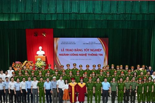 Nhiều học viên Công an tốt nghiệp xuất sắc chương trình đào tạo cử nhân ngành Công nghệ ĐH Bách khoa