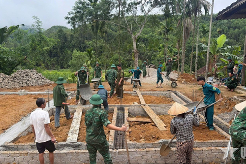 Bộ đội Biên phòng Nghệ An: Chung sức xây dựng nhà ở cho gia đình chính sách