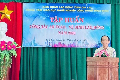 Tập huấn công tác an toàn, vệ sinh lao động cho 132 cán bộ Công đoàn cơ sở