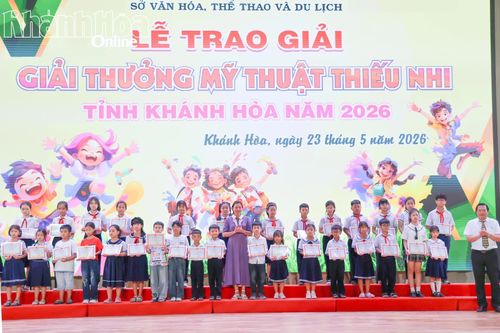 540 tác phẩm đoạt Giải thưởng mỹ thuật thiếu nhi tỉnh Khánh Hòa năm 2026