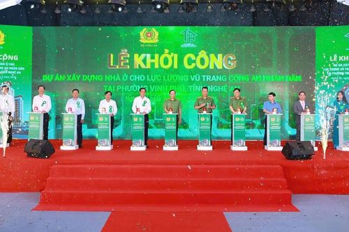 Khởi công dự án xây dựng nhà ở cho lực lượng vũ trang Công an nhân dân tại Nghệ An