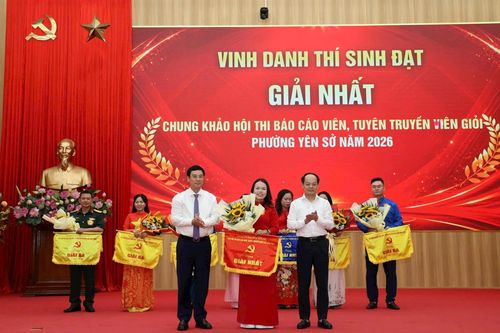 Phường Yên Sở: Sôi nổi chung khảo Hội thi báo cáo viên, tuyên truyền viên giỏi