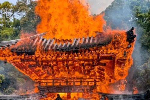 'Ngọn lửa vĩnh cửu' thiêu rụi Phật đường hơn 1.200 năm tuổi tại Nhật Bản