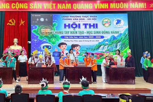Phường Thục Phán tổ chức Hội thi 'Chung tay kiến tạo - Học sinh đồng hành' năm học 2025 - 2026