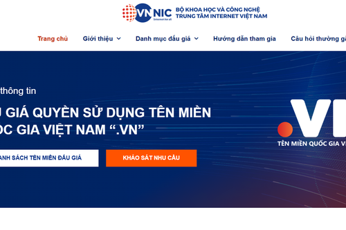 77 tên miền '.vn' hiếm sắp được đưa ra đấu giá đợt 2