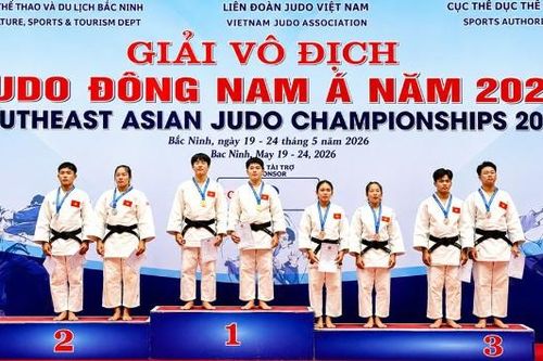 Bắc Ninh giành 9 huy chương tại Giải vô địch Judo Đông Nam Á 2026