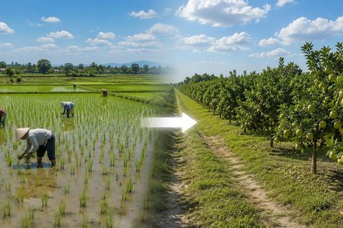 Xử phạt đến 30 triệu đồng khi tự ý chuyển đất trồng lúa sang đất trồng cây lâu năm