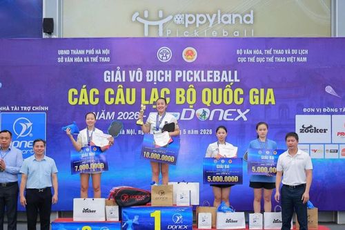 CLB Công an nhân dân đạt 4 HCV tại Giải vô địch Pickleball các CLB Quốc gia 2026