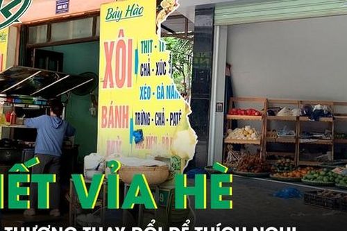Hà Nội siết vỉa hè, tiểu thương thay đổi cách buôn bán để thích nghi