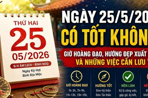 Lịch âm hôm nay 25/5/2025: Những việc nên làm và cần tránh
